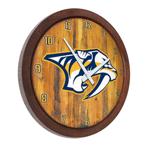 Nashville Predators: "Faux" Barrel Top Wall Clock - The Fan-Brand