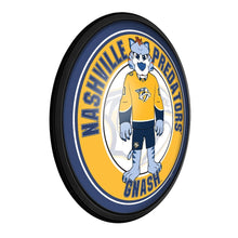 Load image into Gallery viewer, Nashville Predators: Gnash - Round Slimline Lighted Wall Sign - The Fan-Brand