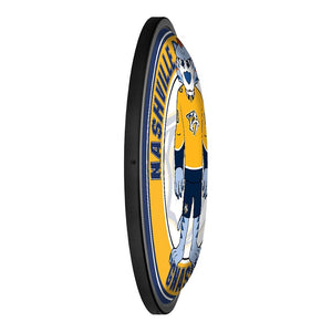 Nashville Predators: Gnash - Round Slimline Lighted Wall Sign - The Fan-Brand