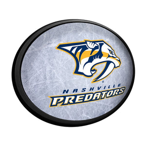 Nashville Predators: Ice Rink - Oval Slimline Lighted Wall Sign - The Fan-Brand