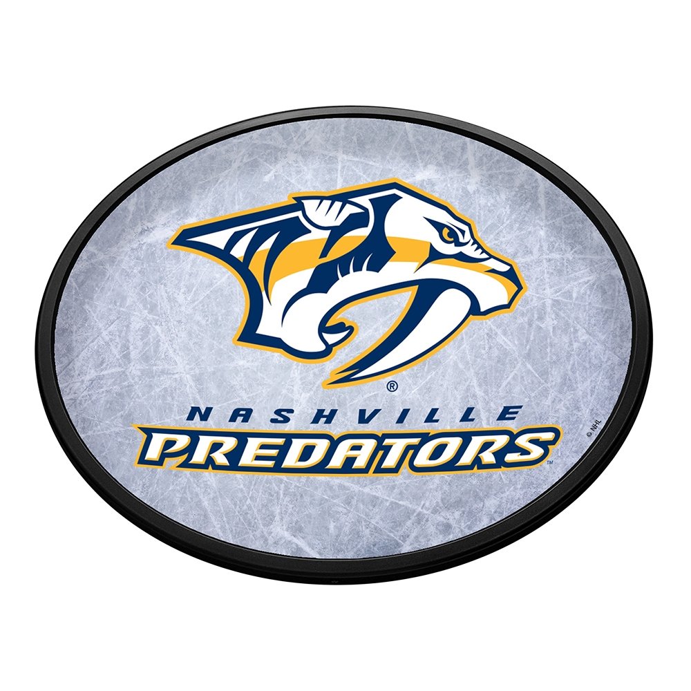 Nashville Predators: Ice Rink - Oval Slimline Lighted Wall Sign - The Fan-Brand