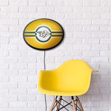 Load image into Gallery viewer, Nashville Predators: Oval Slimline Lighted Wall Sign - The Fan-Brand