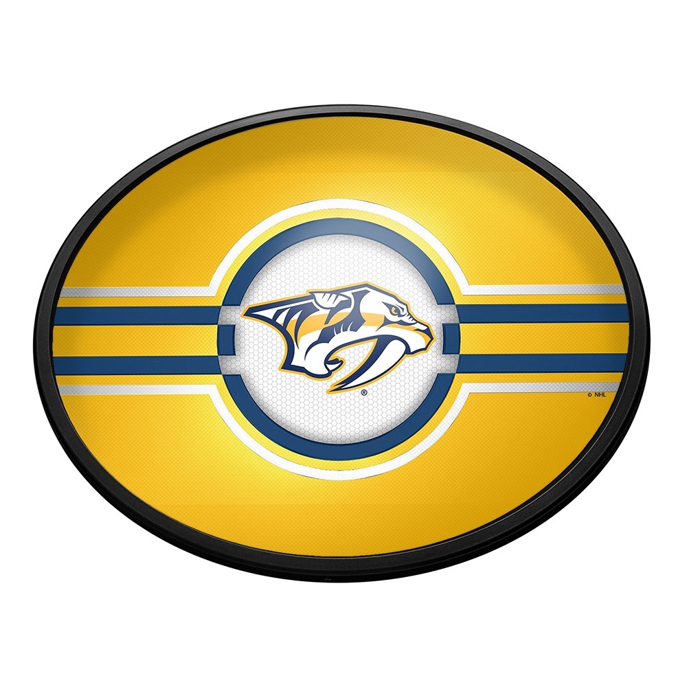 Nashville Predators: Oval Slimline Lighted Wall Sign - The Fan-Brand