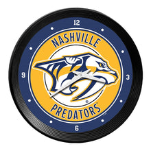 Load image into Gallery viewer, Nashville Predators: Ribbed Frame Wall Clock - The Fan-Brand