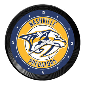 Nashville Predators: Ribbed Frame Wall Clock - The Fan-Brand