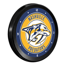 Load image into Gallery viewer, Nashville Predators: Ribbed Frame Wall Clock - The Fan-Brand