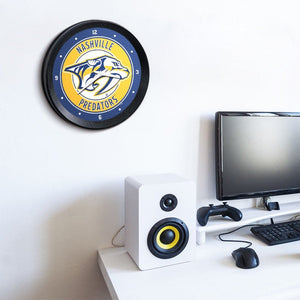 Nashville Predators: Ribbed Frame Wall Clock - The Fan-Brand