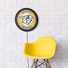 Load image into Gallery viewer, Nashville Predators: Round Slimline Lighted Wall Sign - The Fan-Brand