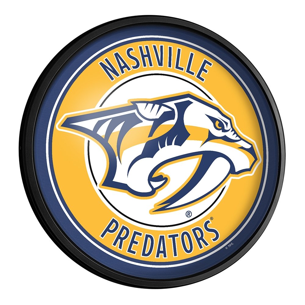 Nashville Predators: Round Slimline Lighted Wall Sign - The Fan-Brand