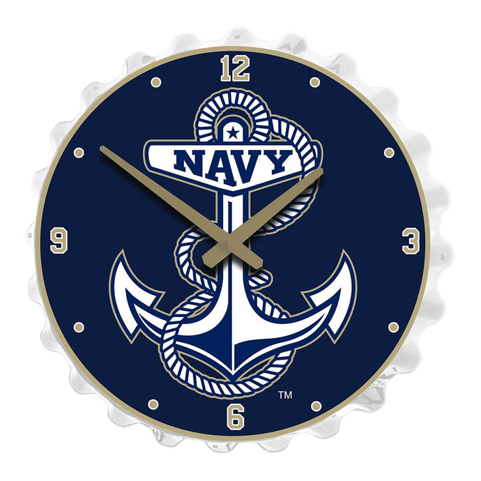 Navy Midshipmen: Anchor - Bottle Cap Wall Clock - The Fan-Brand