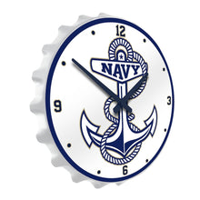Load image into Gallery viewer, Navy Midshipmen: Anchor - Bottle Cap Wall Clock - The Fan-Brand