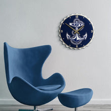 Load image into Gallery viewer, Navy Midshipmen: Anchor - Bottle Cap Wall Clock - The Fan-Brand