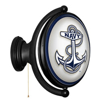 Load image into Gallery viewer, Navy Midshipmen: Anchor - Original Oval Rotating Lighted Wall Sign - The Fan-Brand