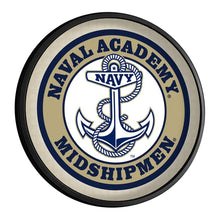 Load image into Gallery viewer, Navy Midshipmen: Anchor - Round Slimline Lighted Wall Sign - The Fan-Brand