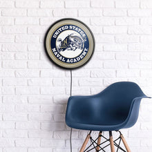 Load image into Gallery viewer, Navy Midshipmen: Bill the Goat - Round Slimline Lighted Wall Sign - The Fan-Brand