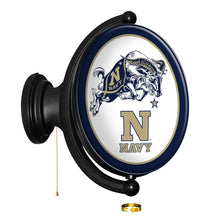 Load image into Gallery viewer, Navy Midshipmen: Original Oval Rotating Lighted Wall Sign - The Fan-Brand