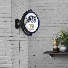 Load image into Gallery viewer, Navy Midshipmen: Original Oval Rotating Lighted Wall Sign - The Fan-Brand