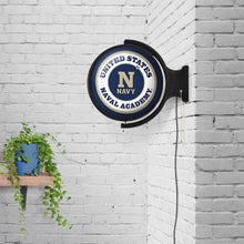 Load image into Gallery viewer, Navy Midshipmen: Original Round Rotating Lighted Wall Sign - The Fan-Brand