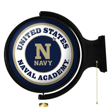 Load image into Gallery viewer, Navy Midshipmen: Original Round Rotating Lighted Wall Sign - The Fan-Brand