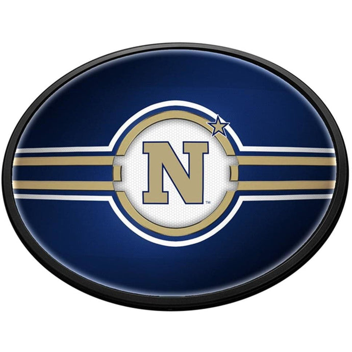 Navy Midshipmen: Round Slimline Lighted Wall Sign - The Fan-Brand