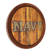 Load image into Gallery viewer, Navy Midshipmen: Weathered &quot;Faux&quot; Barrel Top Sign - The Fan-Brand