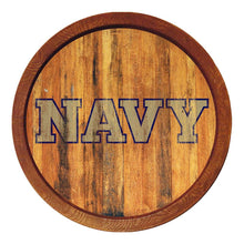 Load image into Gallery viewer, Navy Midshipmen: Weathered &quot;Faux&quot; Barrel Top Sign - The Fan-Brand