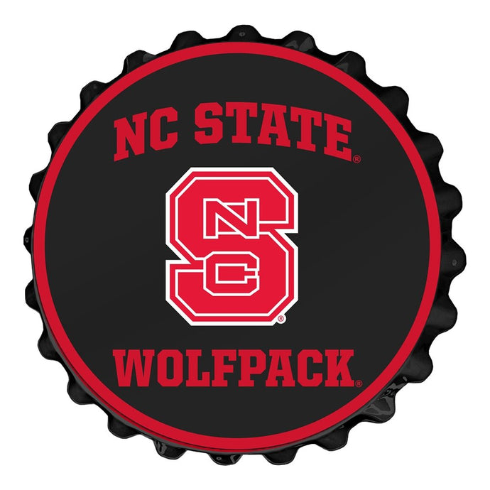 NC State Wolfpack: Block S - Bottle Cap Wall Sign - The Fan-Brand