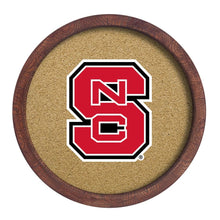Load image into Gallery viewer, NC State Wolfpack: &quot;Faux&quot; Barrel Framed Cork Board - The Fan-Brand
