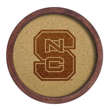 Load image into Gallery viewer, NC State Wolfpack: &quot;Faux&quot; Barrel Framed Cork Board - The Fan-Brand