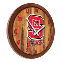 Load image into Gallery viewer, NC State Wolfpack: &quot;Faux&quot; Barrel Top Wall Clock - The Fan-Brand