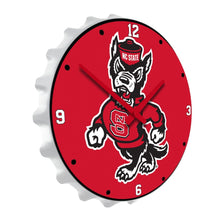 Load image into Gallery viewer, NC State Wolfpack: Mascot - Bottle Cap Wall Clock - The Fan-Brand