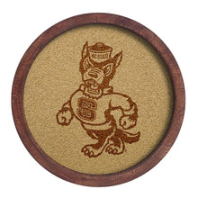 Load image into Gallery viewer, NC State Wolfpack: Mascot - &quot;Faux&quot; Barrel Framed Cork Board - The Fan-Brand