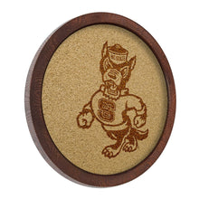 Load image into Gallery viewer, NC State Wolfpack: Mascot - &quot;Faux&quot; Barrel Framed Cork Board - The Fan-Brand