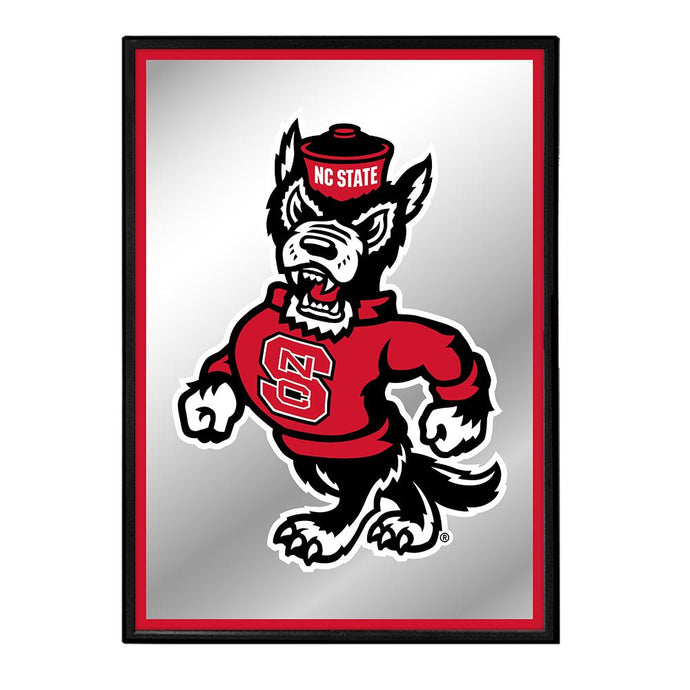 NC State Wolfpack: Mascot - Framed Mirrored Wall Sign - The Fan-Brand