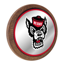 Load image into Gallery viewer, NC State Wolfpack: Mascot - Mirrored Barrel Top Mirrored Wall Sign - The Fan-Brand