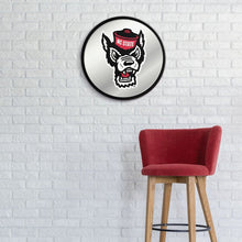 Load image into Gallery viewer, NC State Wolfpack: Mascot - Modern Disc Mirrored Wall Sign - The Fan-Brand