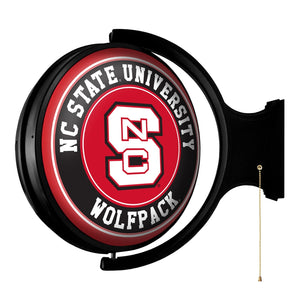 NC State Wolfpack: Original Round Rotating Lighted Wall Sign - The Fan-Brand