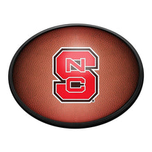 Load image into Gallery viewer, NC State Wolfpack: Pigskin - Oval Slimline Lighted Wall Sign - The Fan-Brand