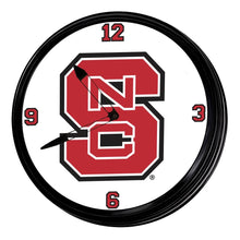 Load image into Gallery viewer, NC State Wolfpack: Retro Lighted Wall Clock - The Fan-Brand