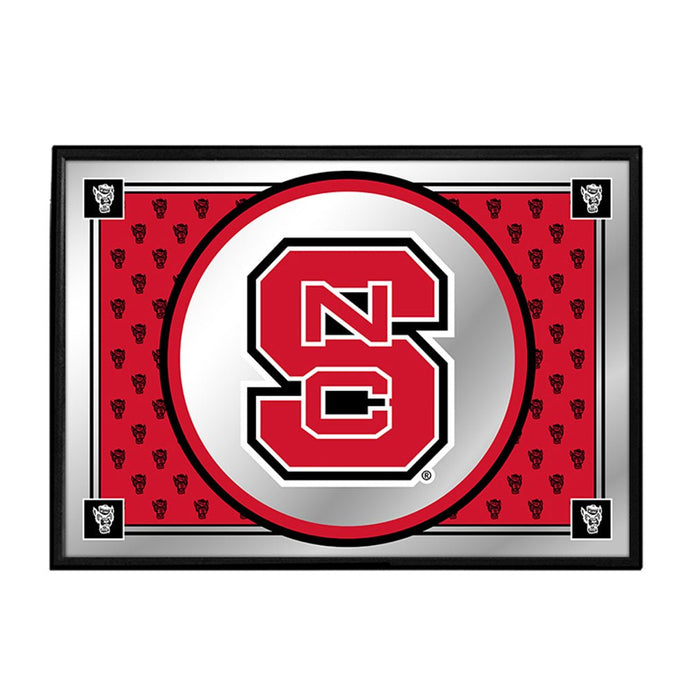 NC State Wolfpack: Team Spirit - Framed Mirrored Wall Sign - The Fan-Brand