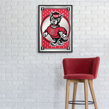 Load image into Gallery viewer, NC State Wolfpack: Team Spirit, Mascot - Framed Mirrored Wall Sign - The Fan-Brand