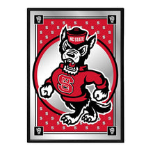 Load image into Gallery viewer, NC State Wolfpack: Team Spirit, Mascot - Framed Mirrored Wall Sign - The Fan-Brand