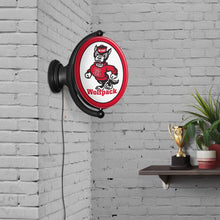 Load image into Gallery viewer, NC State Wolfpack: Tuffy - Original Oval Rotating Lighted Wall Sign - The Fan-Brand