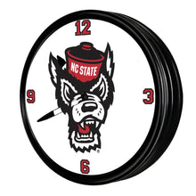 Load image into Gallery viewer, NC State Wolfpack: Tuffy - Retro Lighted Wall Clock - The Fan-Brand