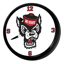 Load image into Gallery viewer, NC State Wolfpack: Tuffy - Retro Lighted Wall Clock - The Fan-Brand