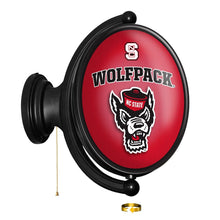 Load image into Gallery viewer, NC State Wolfpack: Tuffy&#39;s Face - Original Oval Rotating Lighted Wall Sign - The Fan-Brand