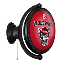 Load image into Gallery viewer, NC State Wolfpack: Tuffy&#39;s Face - Original Oval Rotating Lighted Wall Sign - The Fan-Brand