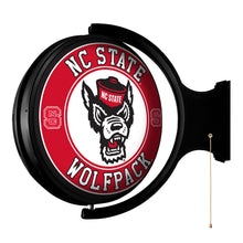 Load image into Gallery viewer, NC State Wolfpack: Tuffy&#39;s Face - Original Round Rotating Lighted Wall Sign - The Fan-Brand