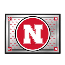 Load image into Gallery viewer, Nebraska Cornhuskers: Framed Mirrored Wall Sign - The Fan-Brand