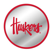 Load image into Gallery viewer, Nebraska Cornhuskers: Huskers - Modern Disc Mirrored Wall Sign - The Fan-Brand